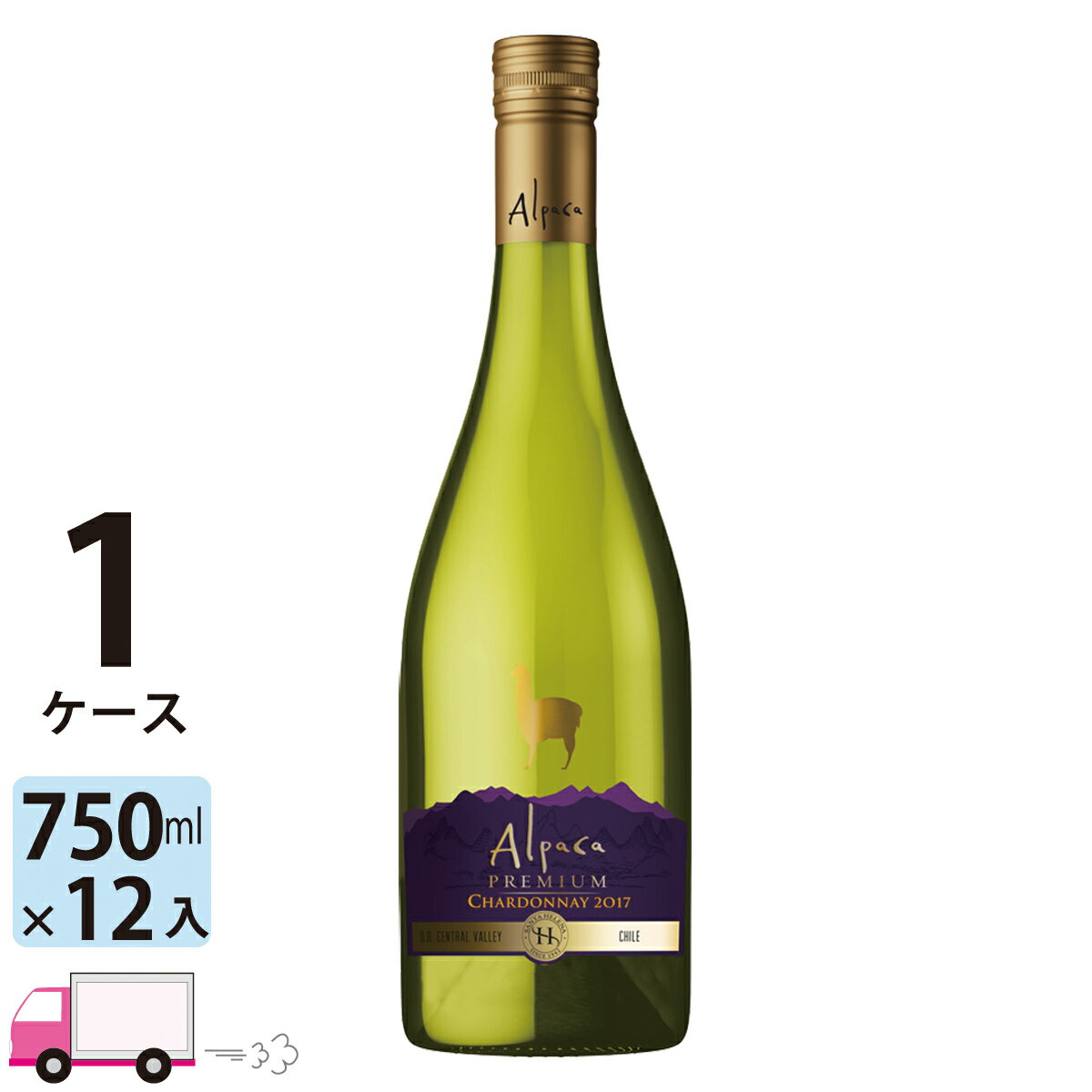 【送料無料※一部地域除く】 サンタ・ヘレナ・アルパカ・プレミアム・シャルドネ 白ワイン 750ml 12本 1ケース