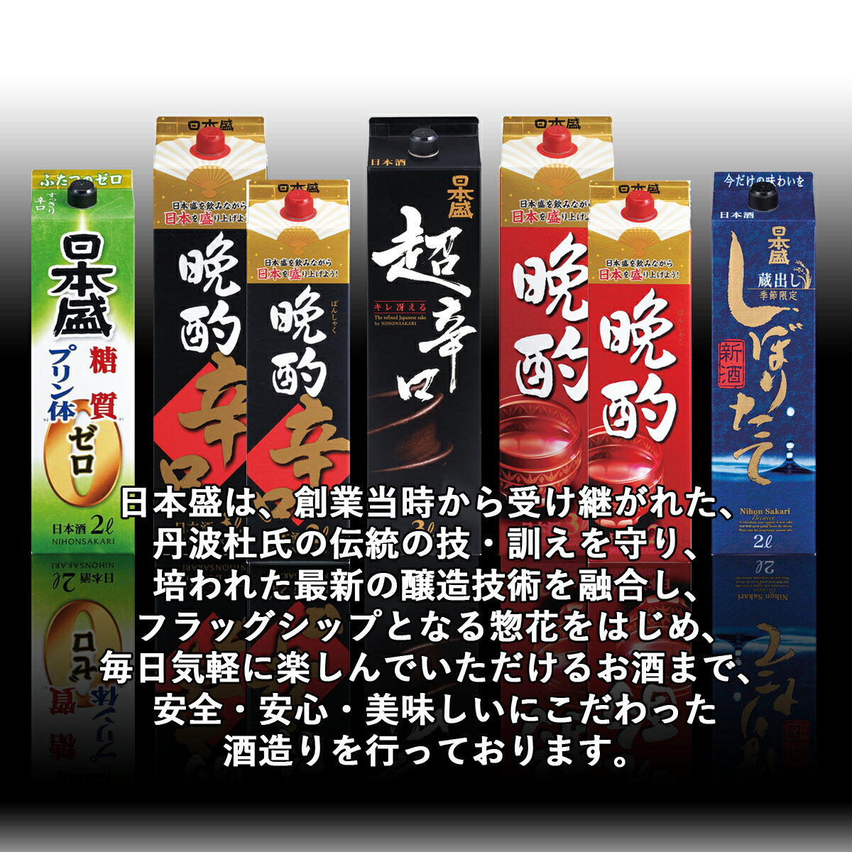 日本酒 日本盛 糖質ゼロプリン体ゼロ パック 2L(2000ml) 6本入 2ケース(12本) 送料無料(一部地域除く)