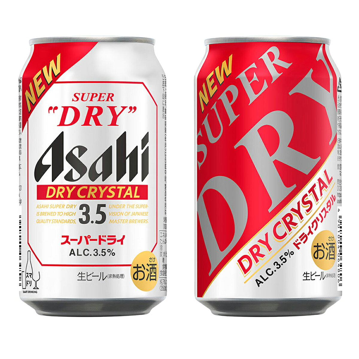 ビール アサヒ スーパードライ ドライクリスタル 350ml 24本 1ケース【送料無料※一部地域除く】