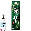 【送料無料※一部地域除く】 すごむぎ 甲乙混和焼酎 合同酒精 25度 1800ml パック 12本 2ケース