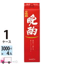 【送料無料※一部地域除く】 日本盛 晩酌 日本酒 パック 3000ml 4本 1ケース