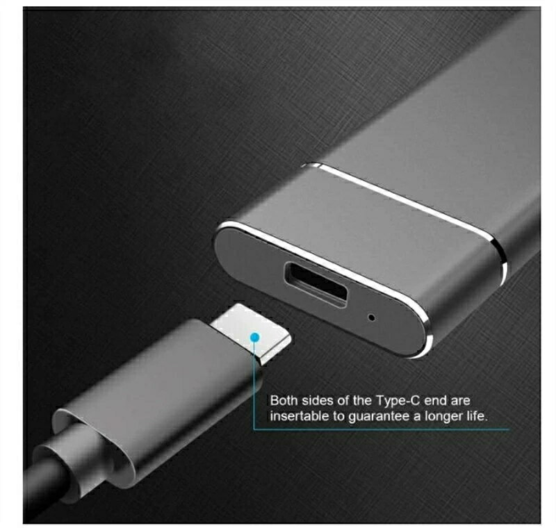 SSD 1TB 外付 ポータブルSSD 外付けハードディス USB-A/USB-C両対応 500GB 超薄型ポータブル ハードディスク 2TB USB3.1 Type-C 対応 スマホ互換可 耐衝撃 - Image 3