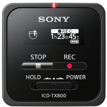 ソニー リニアPCM対応ステレオICレコーダー 16GB ICD-TX800(B) ブラック 遠隔録音対応 リモコン付属