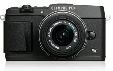 OLYMPUS PEN E-P5 14-42mm レンズキット 14-42mmLKIT BLK ブラック ミラーレス一眼 1720万画素 【送料無料（沖縄県を除く）】