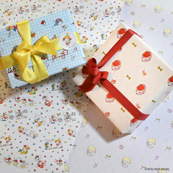 水森亜土 ミニラッピングペーパー 2枚入り