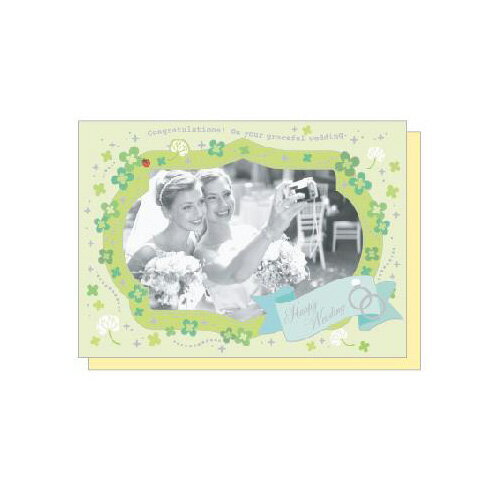 PHOTO FRAME CARD クローバーウェディング 大人 おしゃれ シンプル かわいい 結婚式 #素敵便 プレゼント ギフト 贈り物 アレンジ  巣ごもり おうち時間