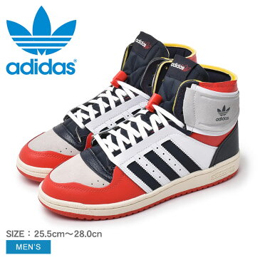 アディダス オリジナルス トップテンDE ADIDAS ORIGINALS スニーカー メンズ ホワイト 白 ブラック 黒 TOP TEN DE S24116 靴 シューズ ブランド 通勤 通学 ハイカット カジュアル おしゃれ ゴツめ スポーティ ストリート バスケ バッシュ|sn-ktu sale|