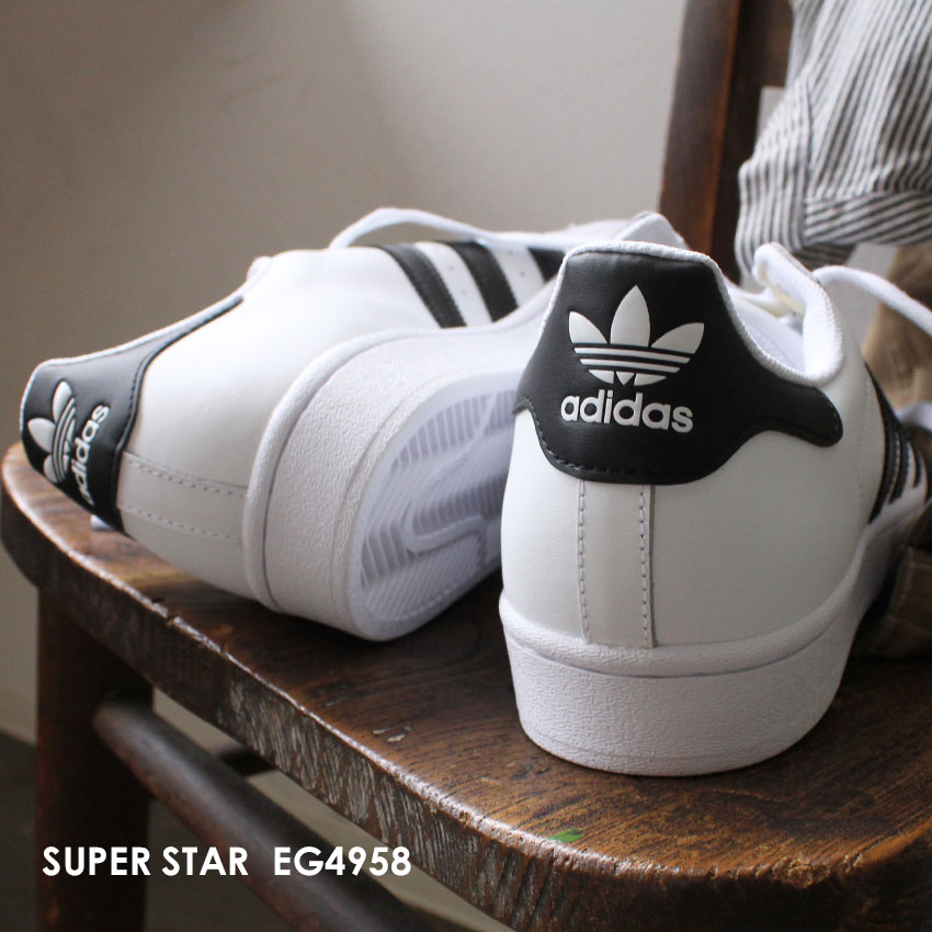 【200円引きCP★対象】アディダス オリジナルス スーパースター スニーカー メンズ レディース adidas Originals SUPER STAR EG4958 靴 スポーツ ブランド シューズ レザー トレフォイル 3ストライプ ローカット 定番 カジュアル おしゃれ 売れ筋 コート 白 黒|sn-ktu sale|