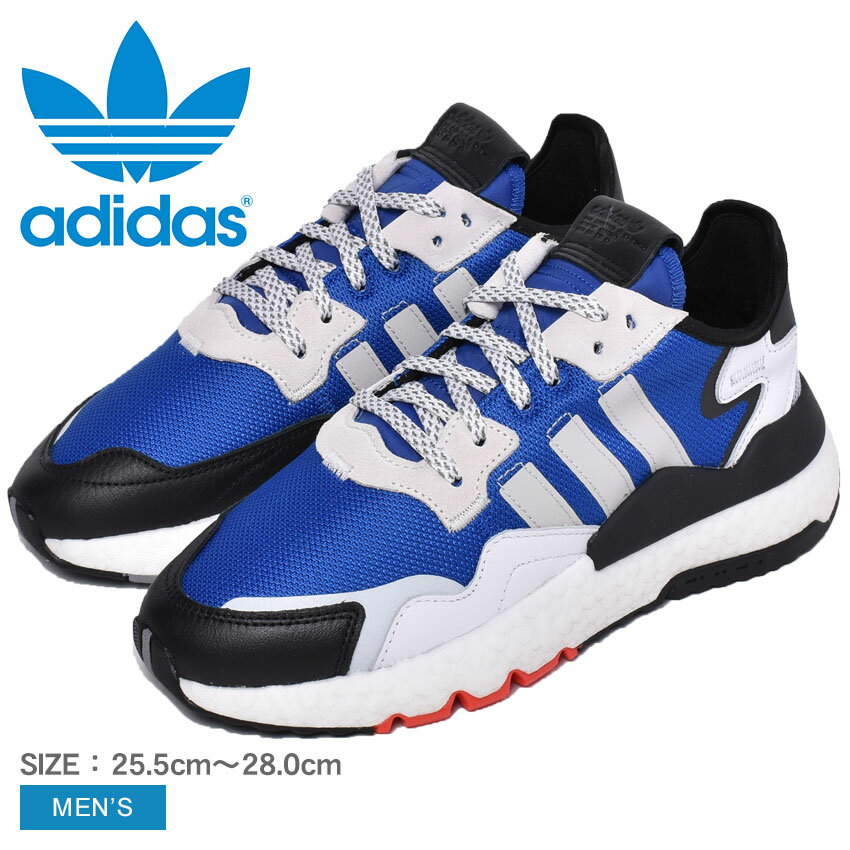 ＼師走theクリアランスSALE★／アディダス オリジナルス ナイトジョガー ADIDAS ORIGINALS スニーカー メンズ ブラック 黒 ブルー 青 NITE JOGGER EH1294 靴 シューズ 通勤 通学 ローカット おしゃれ レトロのサムネイル