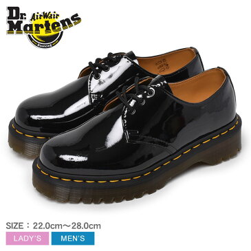 ドクターマーチン 1461 BEX Dr.Martens シューズ メンズ レディース ブラック 黒 26888001 3ホール ブランド カジュアル シンプル プレーントゥ ローカット エナメル パテントレザー 靴 人気 定番 厚底 おしゃれ お出かけ