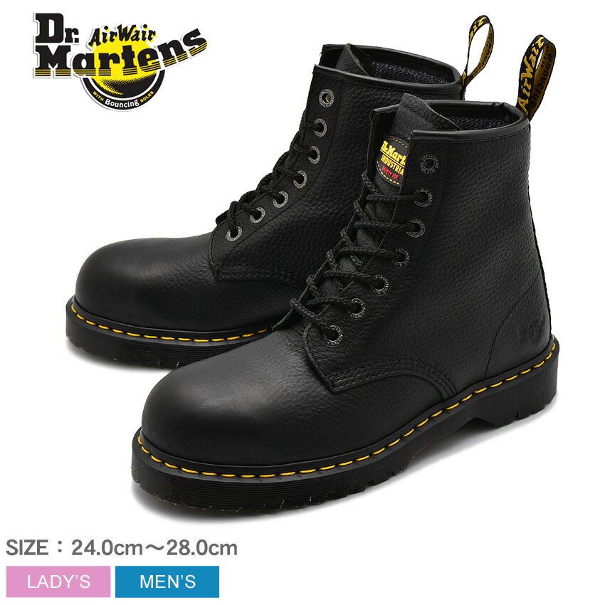 DR．MARTENS ドクターマーチン セーフティシューズ ブラック アイコン 7B10 スチールトゥ ICON 7B10 STEEL TOE 12231002 メンズ レディース 靴 シューズ レザー トレッキングシューズ ハイカット 耐水 安全靴 作業靴 黒|bt-ktu sale|