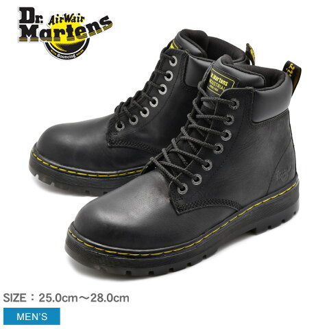 DR．MARTENS ドクターマーチン セーフティーシューズ ブラック ウィンチ スチールトゥ WINCH STEEL TOE R16257001 メンズ 靴 シューズ マーチン ブランド レザー カジュアル レースアップ ハイカット 安全靴 作業靴 滑り止め 黒|bt-ktu sale|