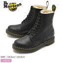 【400円引きCP★対象】DR．MARTENS ドクターマーチン ブーツ ブラック 1460 セレナ ファーライン 8ホールブーツ 1460 SERENA FUR LINED 8EYE BOOT 21797001 レディース 靴 シューズ マーチン ブランド レザー カジュアル ファー ボア おしゃれ お出かけ 人気 黒 その1