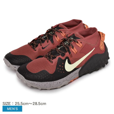 ナイキ ワイルドホース 6 NIKE ランニングシューズ メンズ レッド WILDHORSE 6 BV7106 靴 シューズ ローカット ブランド スポーティ カジュアル トレイル アウトドア トレーニング 軽量 ウォーキング レース ブラック 黒