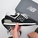 【店内全品★P5倍！】ニューバランス スニーカー メンズ ML574 new balance EVB ブラック 黒 ワイズD ウイズD スエード 天然皮革 レザー 靴 シューズ シンプル ブランド 人気 定番 通勤 通学 歩きやすい クッション グリップ カジュアル シンプル 2