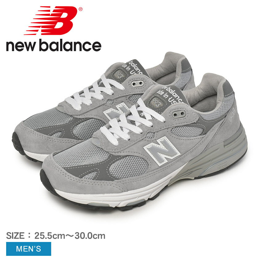 《USAモデル限定入荷！》ニューバランス 993 Made in USA 993 NEW BALANCE スニーカー メンズ グレー MR993GL シューズ 靴 ローカット 通勤 通学 履きやすい 歩きやすい 疲れにくい ブランド ワイズD シンプル スポーツ スポーティ カジュアル 定番 人気 学生 ロゴのサムネイル