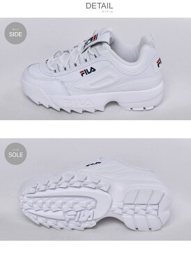 【50円引きクーポン★対象】フィラ ディスラプター 2 プレミアム FILA スニーカー レディース ホワイト 白 DISRUPTOR 2 PREMIUM 5FM00002 靴 シューズ 通勤 通学 ローカット ダッドスニーカー 厚底 おしゃれ シンプル 定番 カジュアル