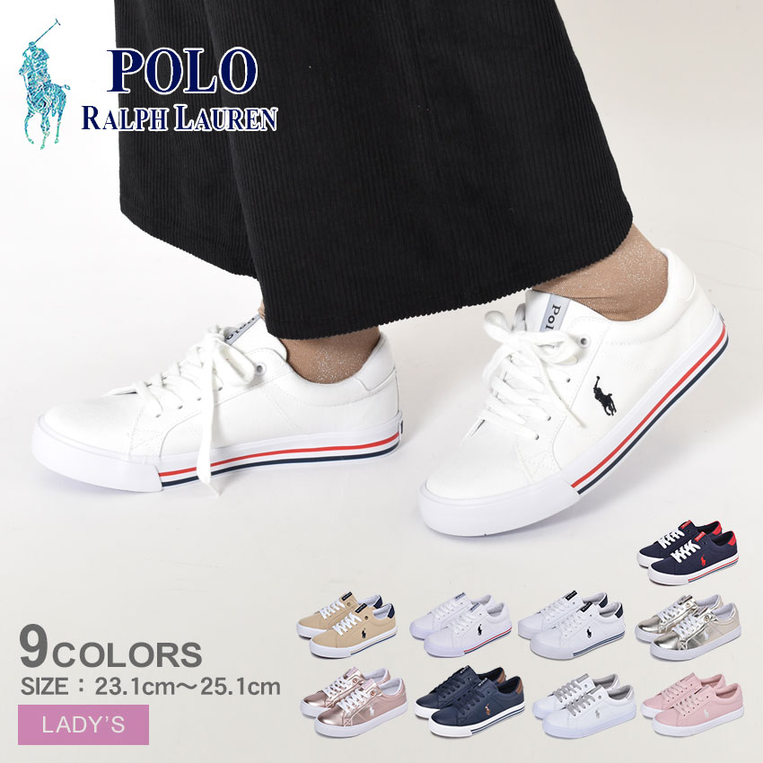 ポロ ラルフローレン POLO RALPH LAUREN スニーカー レディース ホワイト 白 ネイビー ベージュ ゴールド ピンク EVANSTON RF102317 RF102319 RF102320 RF102322 RF102327 RF102328 RF102504 RF102505 RF102506 シューズ ローカット ブランド 靴