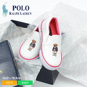 【店内全品★P5倍！】ポロ ラルフローレン ポロベア BAL HARBOUR2 BEAR TD POLO RALPH LAUREN スリッポン キッズ ベビー ジュニア 子供 ホワイト 白 ネイビー 紺 女の子 男の子 子ども ラルフ シューズ スニーカー 靴 おしゃれ カジュアル シンプル スポーティ 通園