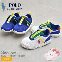 【店内全品★P5倍！】ポロ ラルフローレン キッズ スリッポン スニーカー TDバーンズ アスレチック POLO RALPH LAUREN 男の子 女の子 ブランド 歩きやすい 軽量 クッション性 ジュニア 子供 ブルー ピンク TD BARNES ATHLETIC RF104073 RF104129 RF104128 靴 ローカット slz