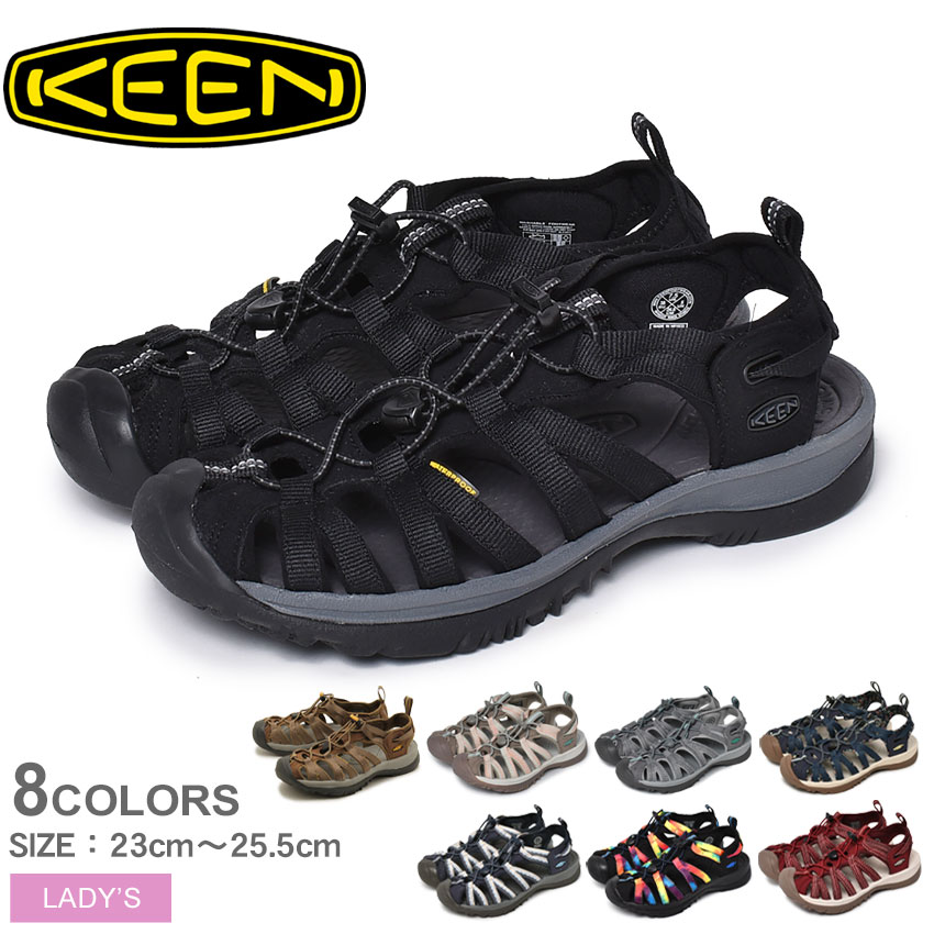 キーン ウィスパー KEEN スポーツサンダル レディース ブラウン ブラック 黒 グレー レッド ネイビー WHISPER 1003713 1018227 1022810 1022814 1025039 1023971 1025038 1025041 靴 シューズ サンダル アウトドア 海 川