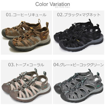 【全品対象★50円引きクーポン】キーン ウィスパー W KEEN スポーツサンダル レディース ブラウン ブラック 黒 グレー WHISPER W 1003713 1018227 1022810 1022814 靴 シューズ サンダル スポサン アウトドア 海 川 プール レジャー キャンプ 防水 スポーツサンダル