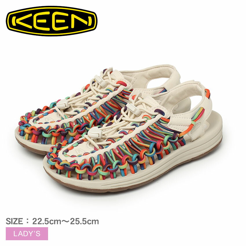 【店内全品★P5倍！】キーン サンダル レディース KEEN ユニーク KEEN ベージュ マルチカラー UNEEK ORIGINAL 1025635 スポーツサンダル スポサン シューズ 靴 アウトドア レジャー 旅行用 夏 川 海 履きやすい おしゃれ ブランド 軽量 防滑性 耐摩耗性 グリップ性のサムネイル