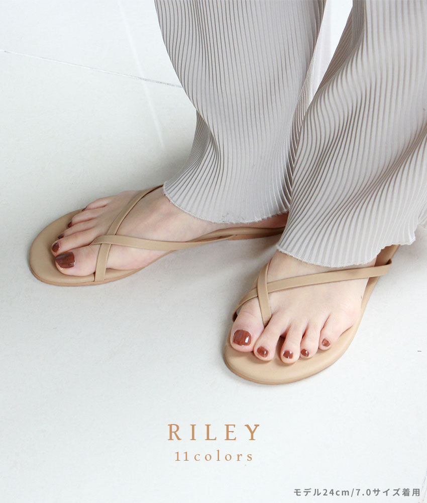 ティキーズ RILEY TKEES サンダル レディース ぺたんこ ビーチサンダル トングサンダル きれいめ 大人カジュアル 華奢 ビーチ 海 街 おしゃれ ブランド シンプル エレガント 黒 ベージュ ゴールド シルバー ネイビー 本革 レザー