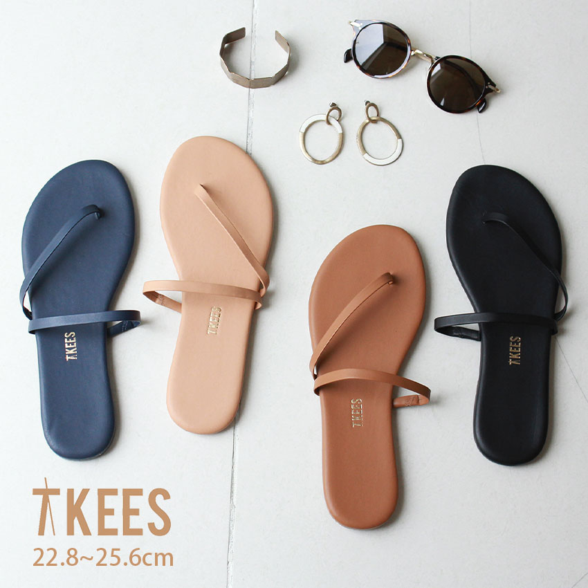 【15日0時〜★TIME SALE】ティキーズ ビーチサンダル レディース きれいめ TKEES SARIT サンダル レザー おしゃれ ぺたんこ フラット トングサンダル 華奢 細ストラップ 大人 カジュアル 海外 ブランド サリット 海 プール 旅行 街 巾着入り 袋付き 黒 ベージュ ブラウンのサムネイル