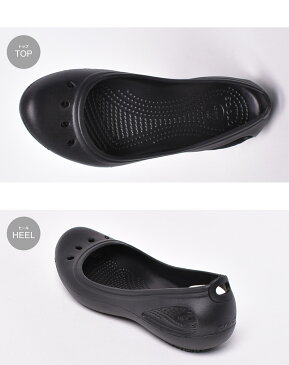 【100円引きクーポン★対象】クロックス カディ ワーク フラット ウィメン CROCS パンプス レディース ブラック 黒 KADEE WORK FLAT W 200941 ブランド カジュアル おしゃれ 靴 シューズ 軽量 サンダル シンプル アウトドア 山 海 プール フラットシューズ