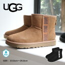 【店内全品★P5倍！】アグ クラシックミニサイドロゴII UGG ブーツ レディース ブラック 黒 ブラウン CLASSIC MINI SIDE LOGO II 1134962 カジュアル クラシック ベーシック ムートン ウィンター ロゴ ギフト 防水 耐水 靴 冬 防寒 暖かい 定番 人気