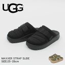 アグ サンダル メンズ アグ MAXXER STRAP SLIDE マクサー　ストラップスライド UGG サンダル メンズ ブラック 黒 グリーン 1137971 ルームシューズ ルームスリッパ 室内履き つっかけ ブランド シューズ 靴 カジュアル ロゴ 室内 室外 オフィス 履きやすい 楽ちん リラックス アウトドア