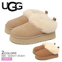 アグ タゼル UGG スリッポン レディース ブラウン 茶 ベージュ TAZZELLE 1171393 シューズ 靴 防寒 おしゃれ ムートン シープスキン ロゴ ブランド 履きやすい 楽ちん ふわふわ もこもこ リラックス プラットフォーム 厚底 カジュアル