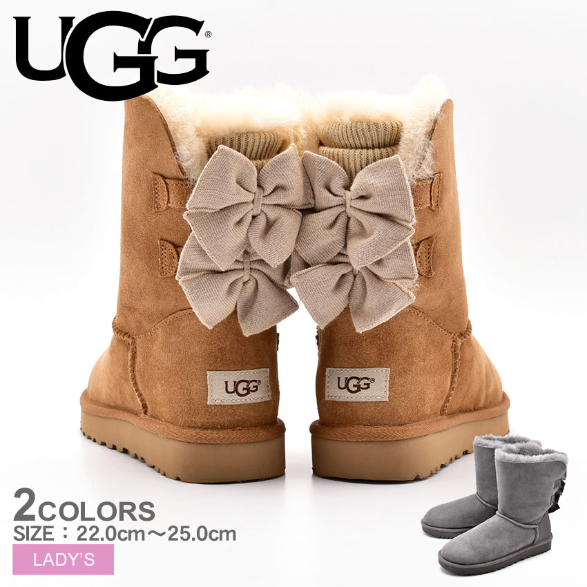 UGG アグ ムートンブーツ ベイリーボウ ショート ラッフル 1095794 リボン レディース 防寒 冬 かわいい シープスキン あったか ブーツ スエード レザー もこもこ クリスマス プレゼント ブランドのサムネイル