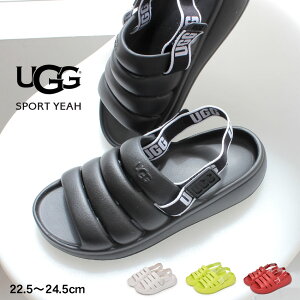 アグ SPORT YEAH UGG サンダル レディース 軽量 ビーチサンダル ストラップ ブラック 黒 ホワイト 白 イエロー レッド 1129050K 2way バックバンド おしゃれ ブランド シューズ 靴 カジュアル ロゴ 履きやすい 楽ちん リラックス キッズモデル