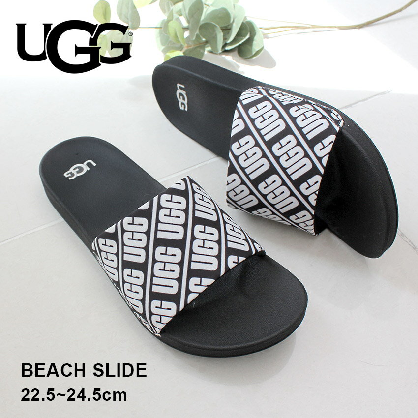 【売り尽くし★大決算セール！】アグ K ビーチ スライド UGG サンダル レディース キッズ ジュニア 子供 ブラック 黒 K BEACH SLIDE 1107981K オフィス ぺたんこ つっかけ スポーツ おしゃれ ビーチ 海 室内 社内履きのサムネイル