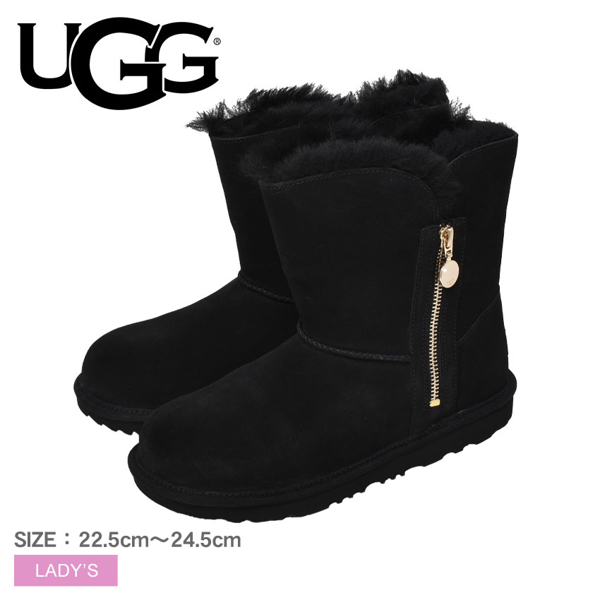 【最大93％OFF★夏物処分セール！】アグ ベイリー ジップ ショート UGG ブーツ レディース 女性用 ブラック 黒 BAILEY ZIP SHORT 1123613K 靴 シューズ ショート おしゃれ 人気 ふわふわ ムートン かわいいのサムネイル
