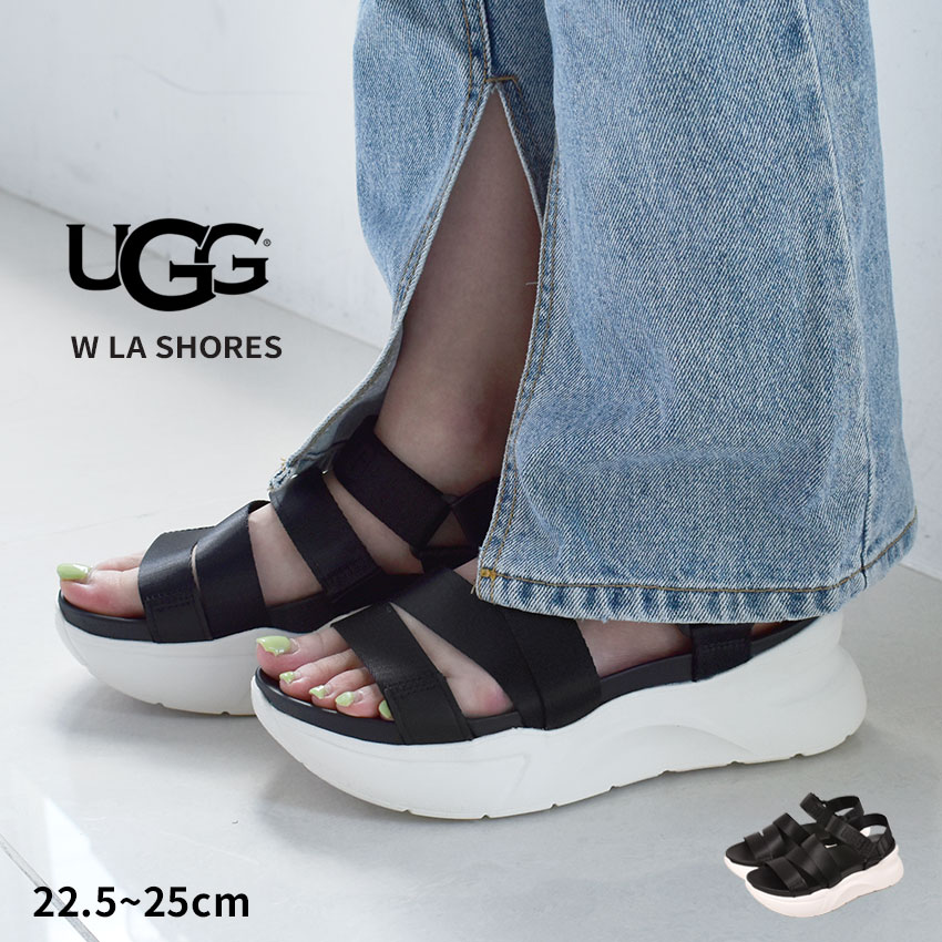 アグ W LA ショアーズ UGG サンダル レディース ブラック 黒 W LA SHORES 1118499 シューズ ブランド スポーツサンダル スポサン シンプル カジュアル スポーティ ビーチ 靴 厚底 おしゃれ