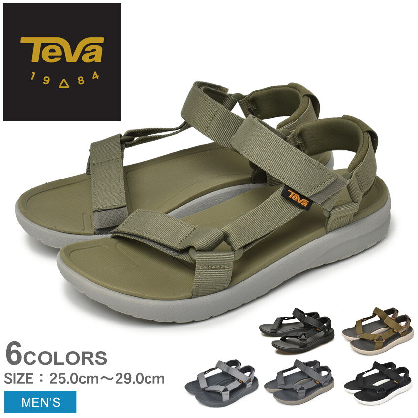 【50円引きクーポン★対象】テバ サンボーン ユニバーサル TEVA サンダル メンズ ブラック 黒 グレー SANBORN UNIVERSAL 1015156 テヴァ アウトドア ストラップ ビーチサンダル 軽量 スポサン レジャー フェス アウトドア スポーティー