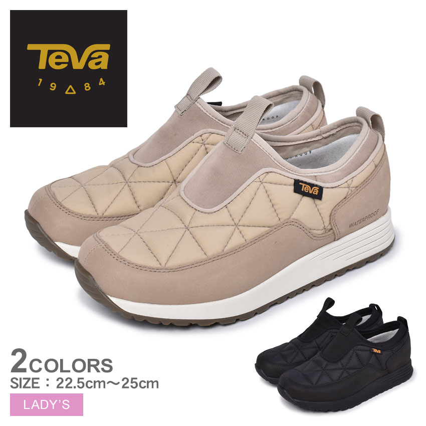 【店内全品★P5倍 】テバ エンバー コミュート スリッポン ウォータープルーフ TEVA スリッポン レディース 黒 ブラック ベージュ EMBER COMMUTE SLIP-ON WP 1116050 テヴァ アウトドア キャン…