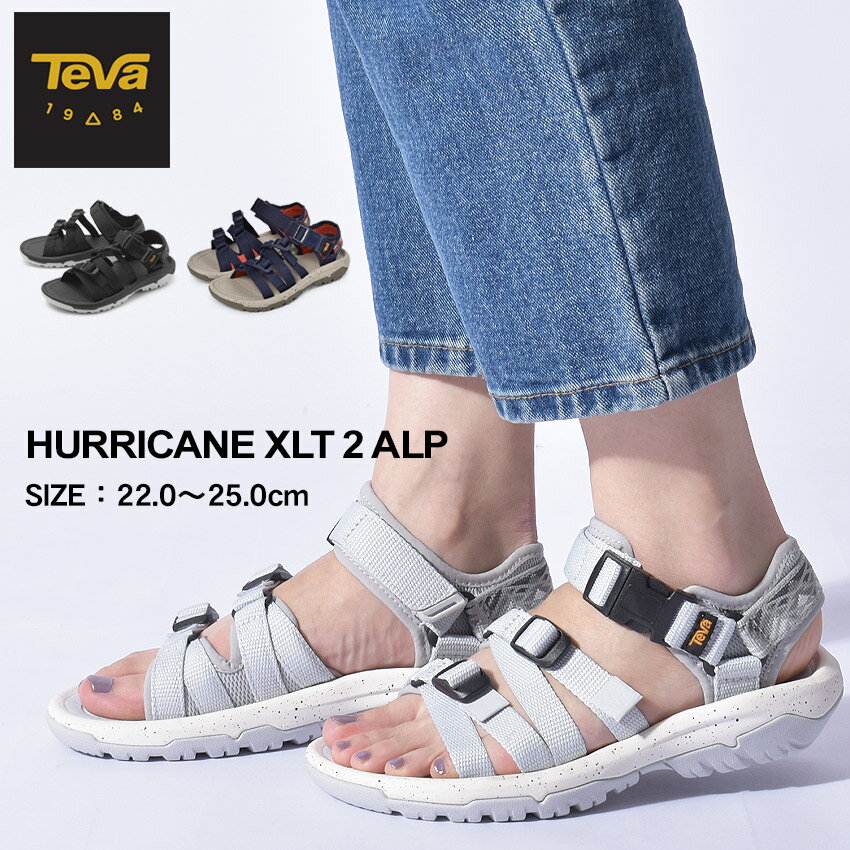 【店内全品★P5倍！】テバ ハリケーン XLT 2 アルプ TEVA サンダル レディース 黒 ブラック ブルー グレー HURRICANE XLT 2 ALP 1102211 テヴァ アウトドア ストラップサンダル スポーツサンダル ビーチサンダル 軽量 スポサン カジュアル シンプル