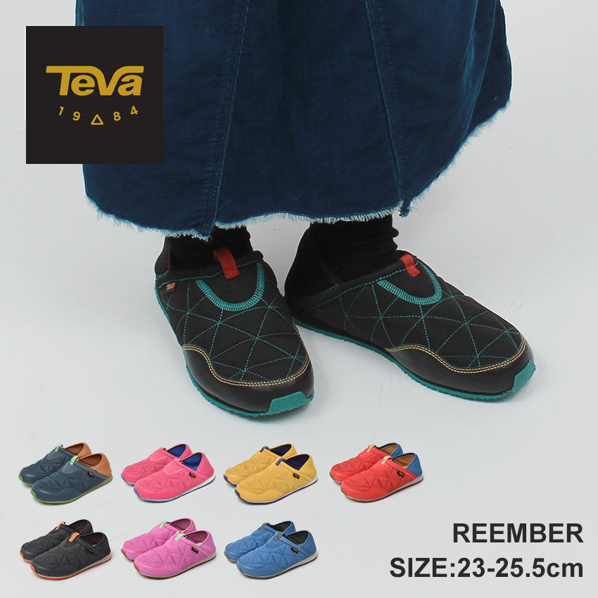 【店内全品★P5倍！】テバ リエンバー TEVA スリッポン キッズ ジュニア 子供 ブラック 黒 REEMBER 1135290Y テヴァ アウトドアスリッパ スリッパ 靴 シューズ カジュアル アウトドア ブランド キャンプ おしゃれ 撥水 軽量 抗菌 レッド 赤 グレー ブルー 青|slz|