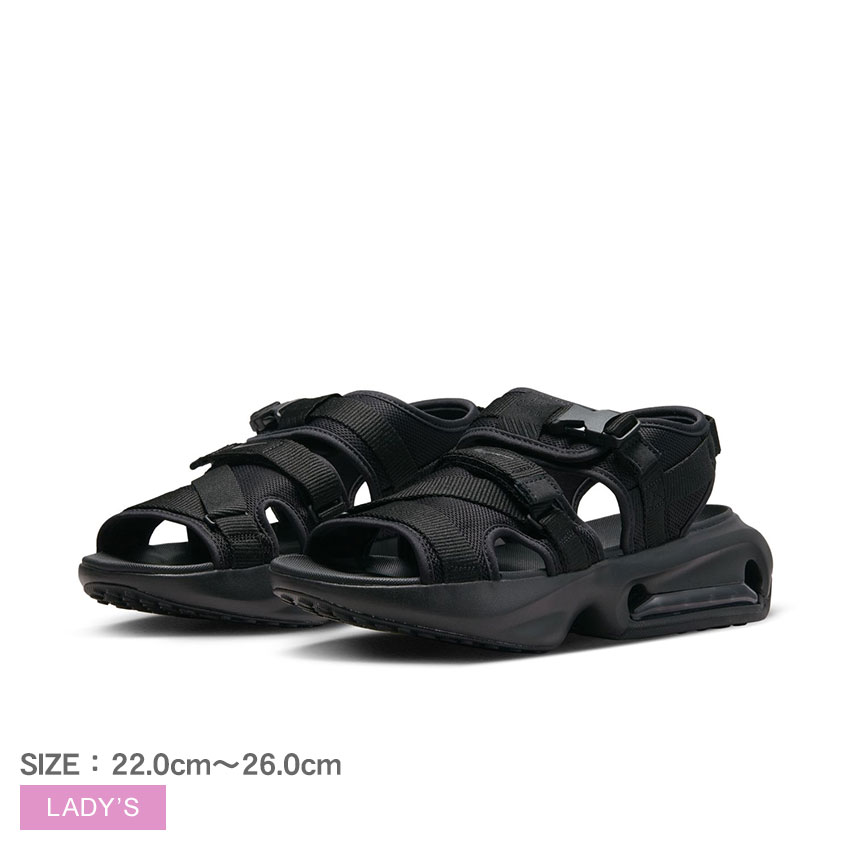 ナイキ エアマックスSOLサンダル NIKE スポーツサンダル レディース ブラック 黒 AIR MAX SOL SANDAL FN4290 シューズ ストラップサンダル バックストラップ スポサン ブランド シンプル スポーツ スポーティ アウトドア レジャー 靴 軽量 国内正規品