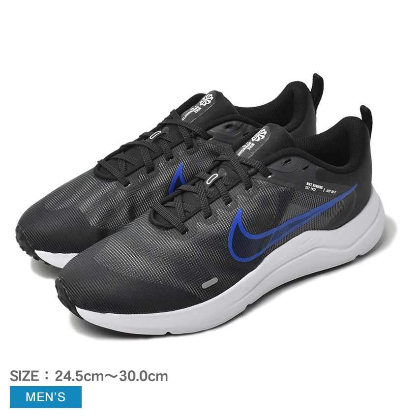 【店内全品★P5倍！】ナイキ ダウンシフター 12 NIKE ランニングシューズ メンズ ブラック 黒 ブルー 青 DOWNSHIFTER 12 DD9293 シューズ スニーカー ローカット ブランド スポーツ カジュアル スポーティ ランニング トレーニング ジム シンプル 靴 人気 定番