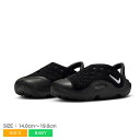 ナイキ アクア スウッシュ NIKE サンダル キッズ ベビー ブラック 黒 AQUASWOOSH PS FN0876 男の子 女の子 子ども シューズ 靴 サンダル ブランド ロゴ スポーティ カジュアル アウトドア レジャー 夏 海 川 国内正規品