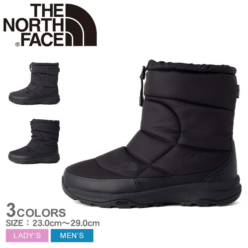 【店内全品★P5倍！】ザ ノース フェイス ヌプシ ブーツ ブーティ ウォータープルーフ VII THE NORTH FACE ブーツ メンズ レディース ブラック 黒 Nuptse Bootie WP VII NF52272 靴 シューズ アウトドア シンプル ショート