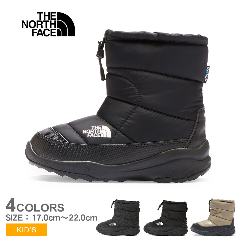 ザ・ノース・フェイス ヌプシ ブーティ ウォータープルーフ THE NORTH FACE ウィンターブーツ キッズ ジュニア 子供 ブラック 黒 ベージュ NUPTSE BOOTIE WP NFJ52287 靴 シューズ ウィンターブーティ ブーツ スノーブーツ 雪道 雪 冬 国内正規品のサムネイル