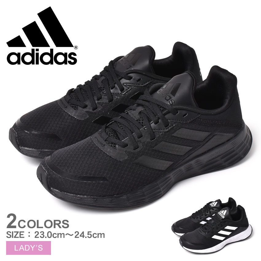 【店内全品★P5倍！】アディダス デュラモ SL W ADIDAS ランニングシューズ レディース ブラック 黒 ホワイト 白 DURAMO SL W LRN15 靴 シューズ ランニング ジョギング トレーニング ジム ブランド シンプル スポーティ ローカット 軽量 運動 通学 部活のサムネイル