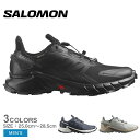 サロモン SUPERCROSS 4 GORE-TEX SALOMON トレイルランニングシューズ メンズ ブラック 黒 グレー L41731600 L47462...