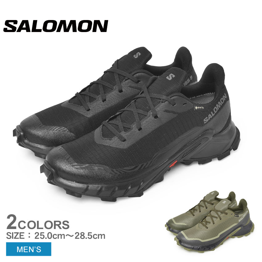 【店内全品★P5倍！】サロモン ALPHACROSS 5 GTX SALOMON トレイルランニングシューズ メンズ ブラック 黒 グレー L47307500 L47310300 靴 シューズ 防水 撥水 はっ水 ゴアテックス GORE-TEX ランニング ランニングシューズ スポーツ トレーニング 運動